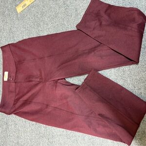 Anthropologie Maeve Deep Burgundy Trousers women’s size 4